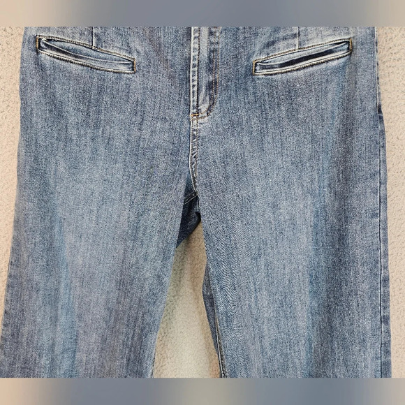 Hint Of Blu Womens Med Wash Wide Leg Welt Pocket Stretch Comfort Jeans Sz 32x31 - Picture 4 of 12
